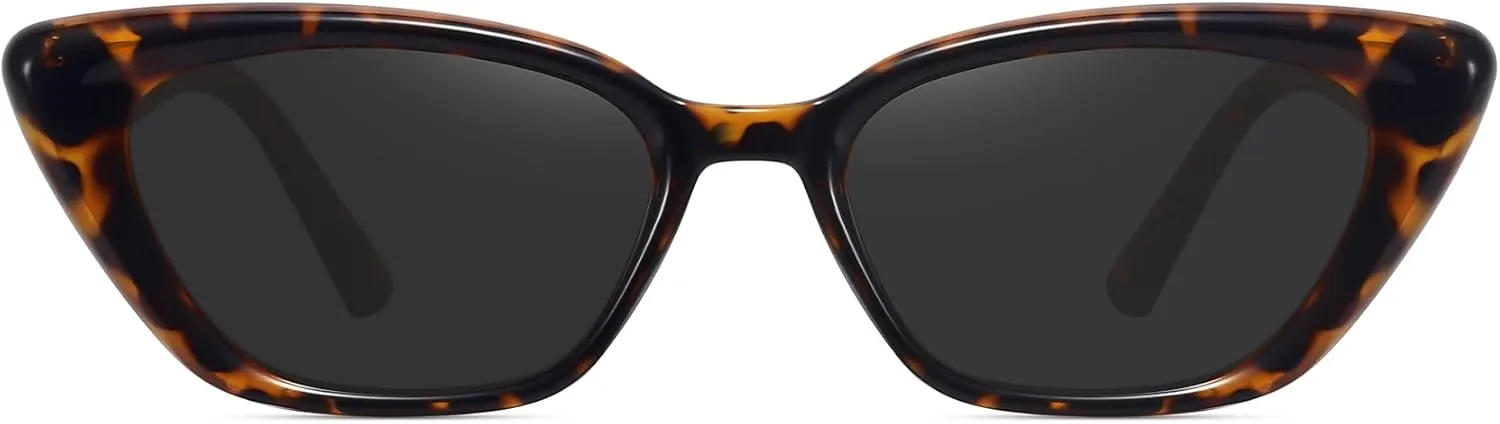 WOWSUN Cat Eye Sunglasses Womens Retro Narrow Trendy Polarized Sunglasses