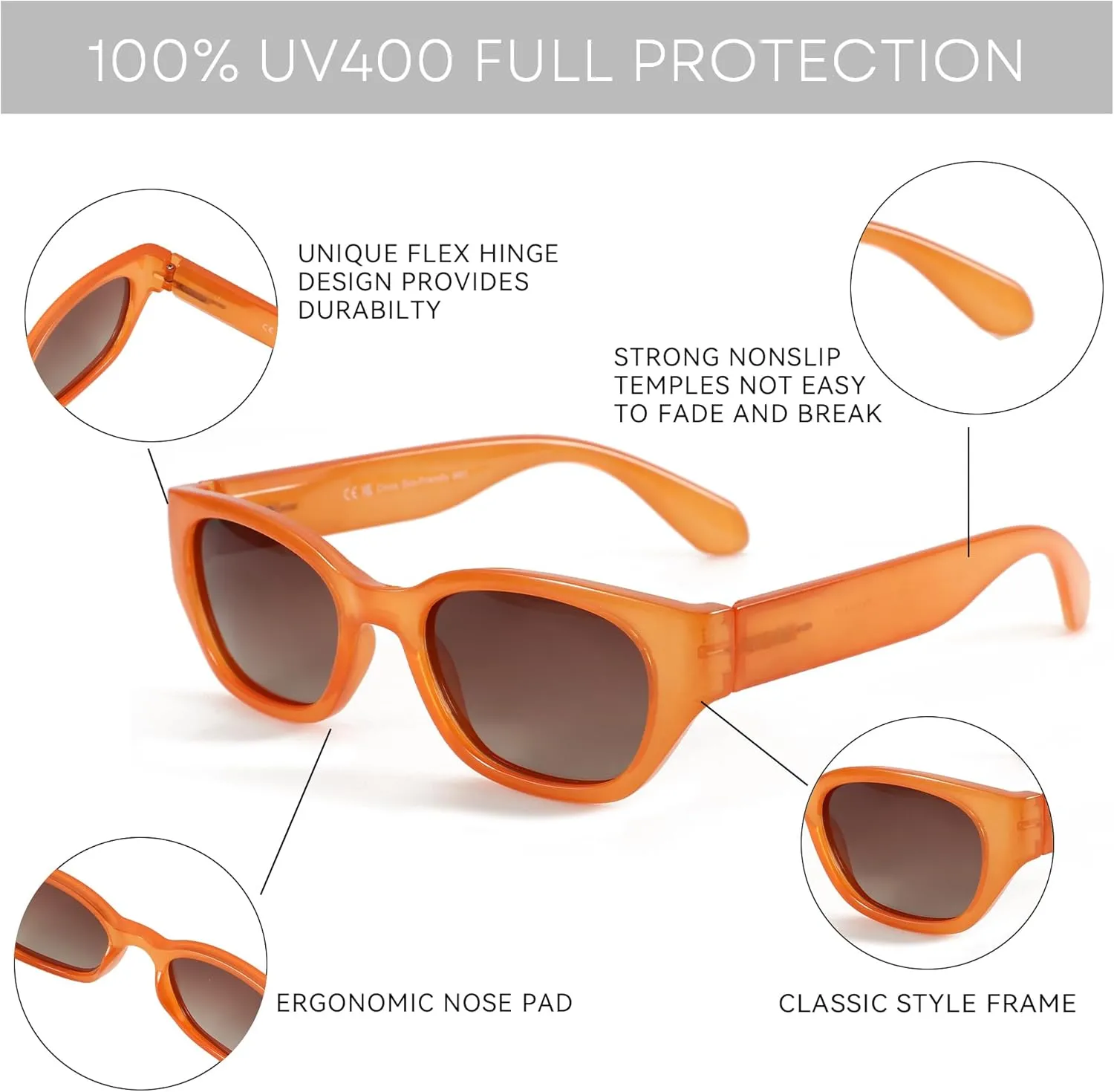 ZENOTTIC Womens Sunglasses Polarized Sun Glasses Trendy Cat Eye UV400 Protection